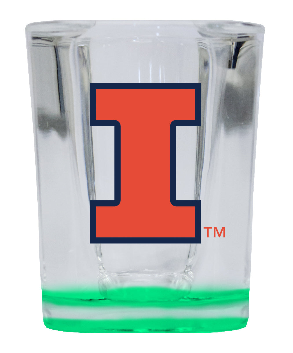 Illinois Fighting Illini 2 Ounce Shot Glass Square Officially Licensed Collegiate Product Image 3