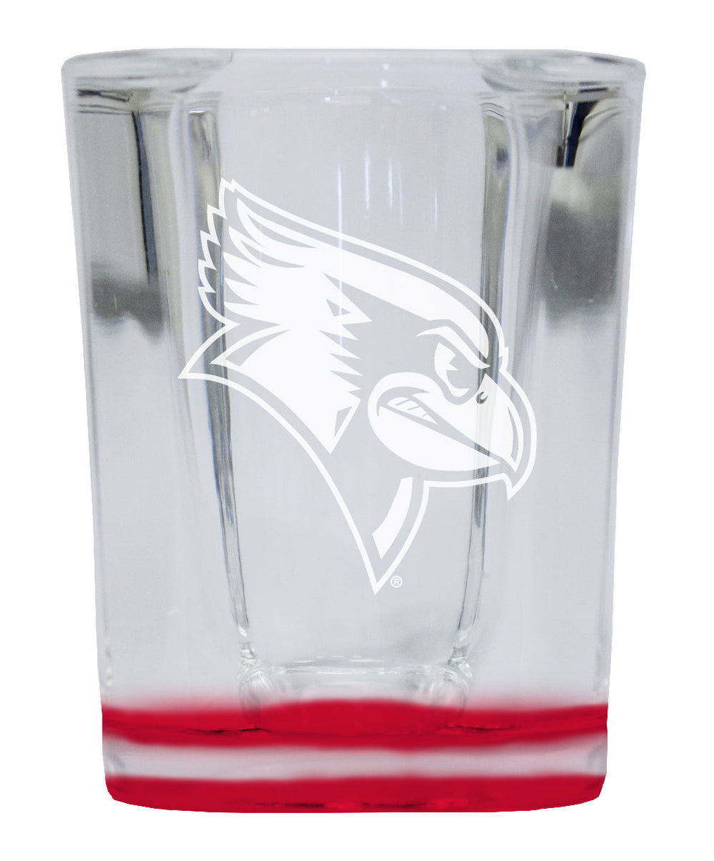 Illinois State Redbirds 2 Ounce Engraved Shot Glass Square Officially Licensed Collegiate Product Image 2