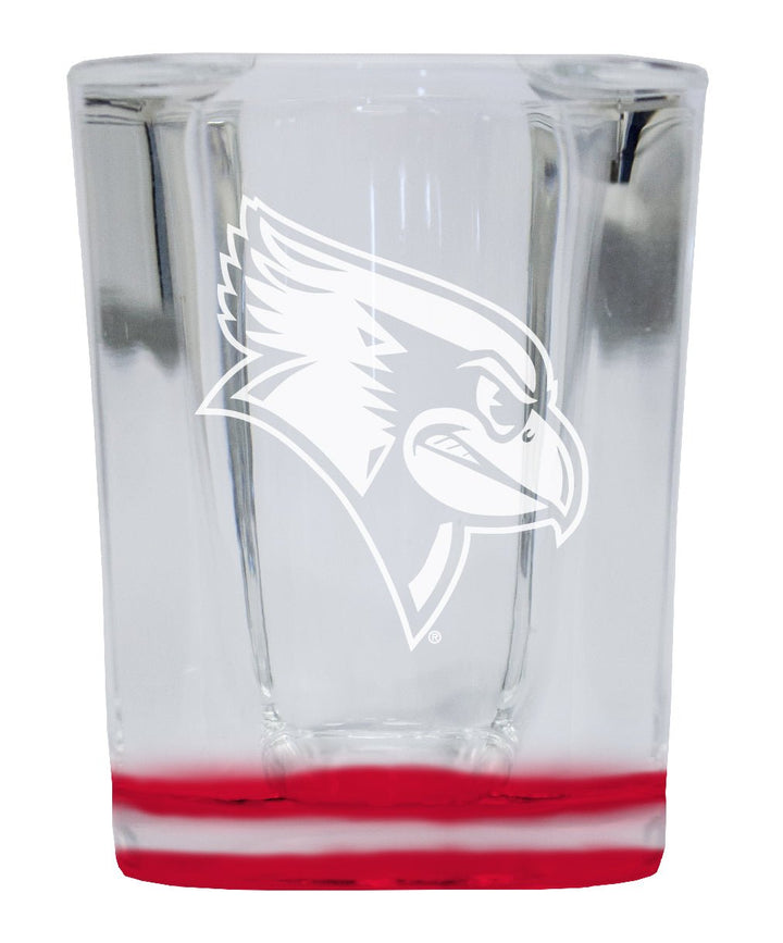 Illinois State Redbirds 2 Ounce Engraved Shot Glass Square Officially Licensed Collegiate Product Image 1