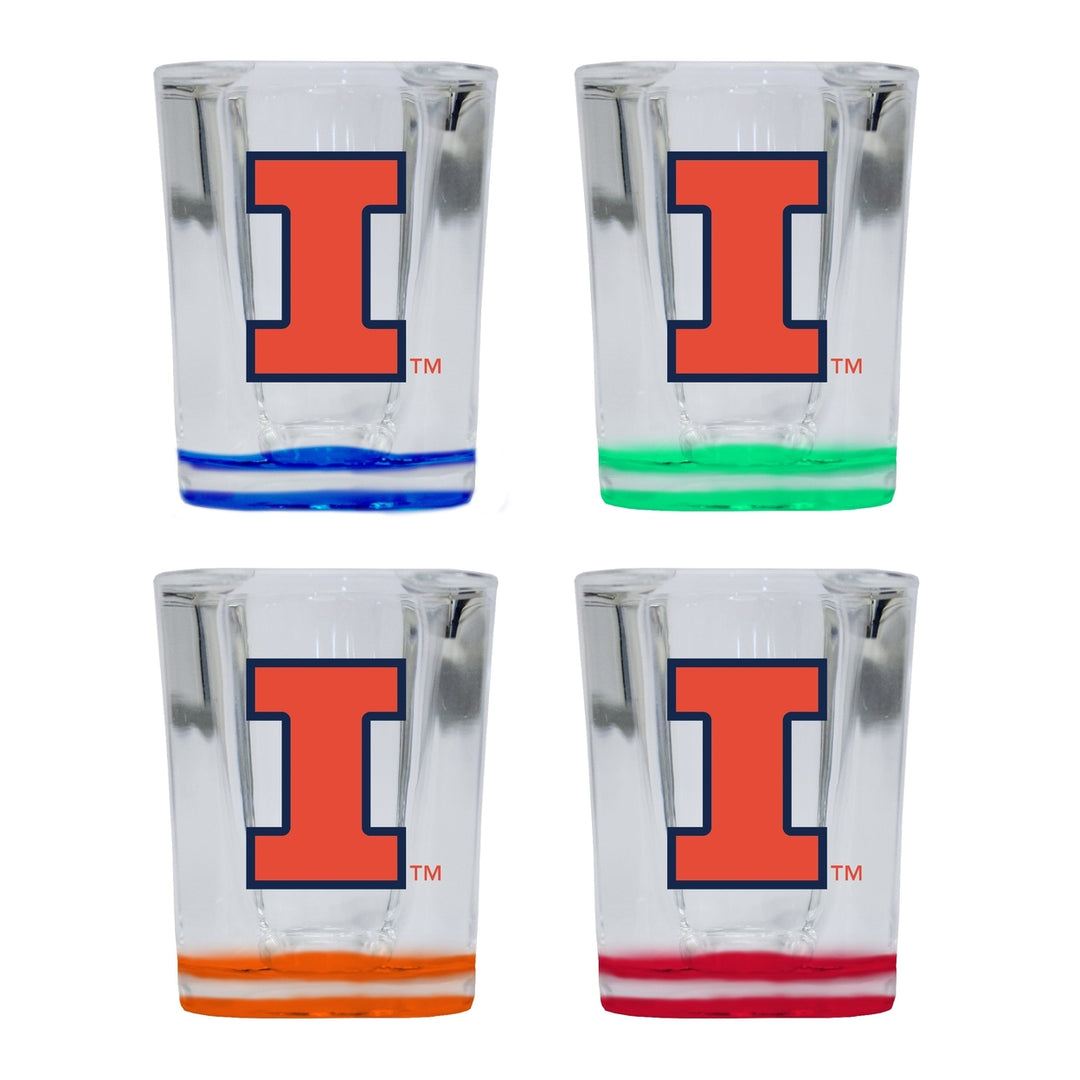 Illinois Fighting Illini 2 Ounce Shot Glass Square Officially Licensed Collegiate Product Image 4