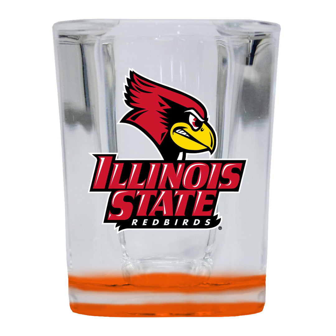 Illinois State Redbirds 2 Ounce Shot Glass Square Officially Licensed Collegiate Product Image 1