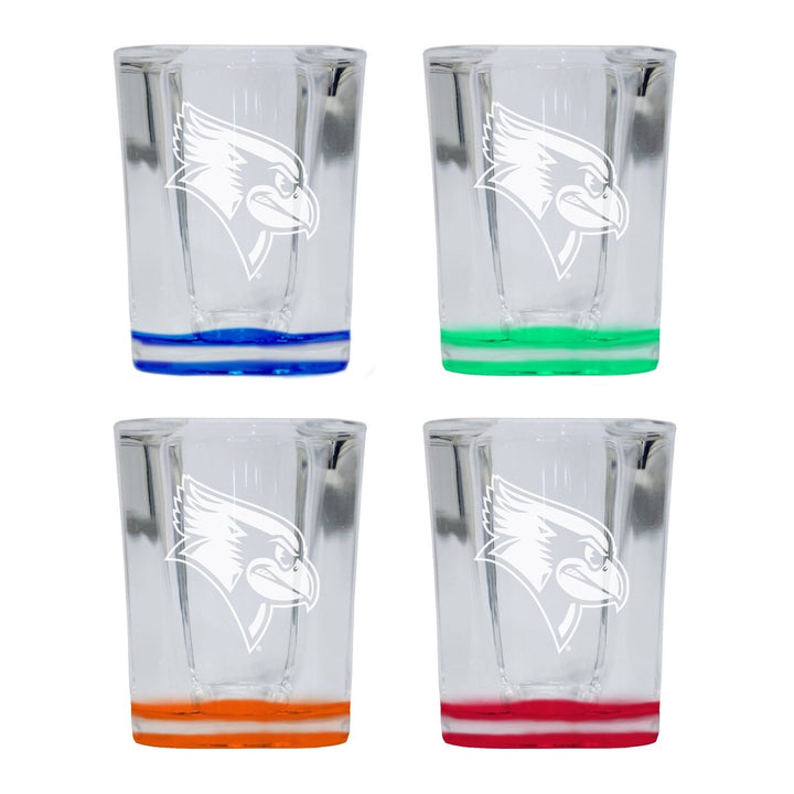 Illinois State Redbirds 2 Ounce Engraved Shot Glass Square Officially Licensed Collegiate Product Image 1