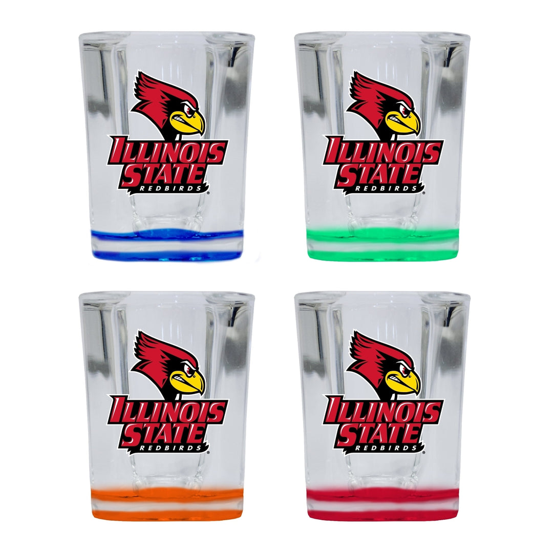 Illinois State Redbirds 2 Ounce Shot Glass Square Officially Licensed Collegiate Product Image 4