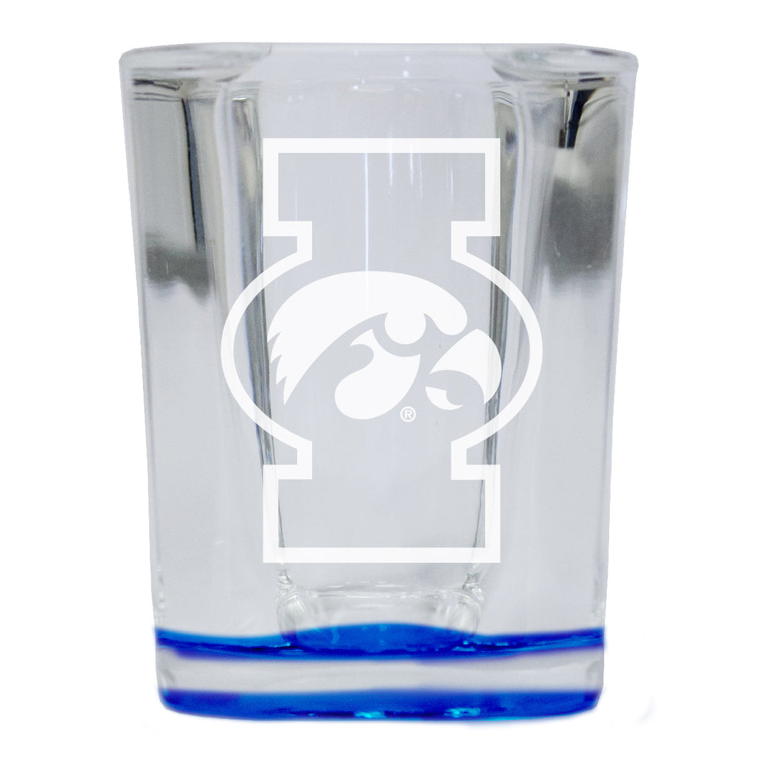 Iowa Hawkeyes 2 Ounce Engraved Shot Glass Square Officially Licensed Collegiate Product Image 4