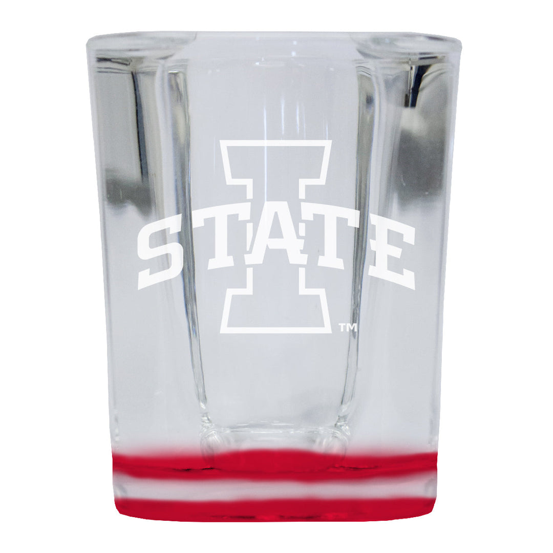 Iowa State Cyclones 2 Ounce Engraved Shot Glass Square Officially Licensed Collegiate Product Image 1