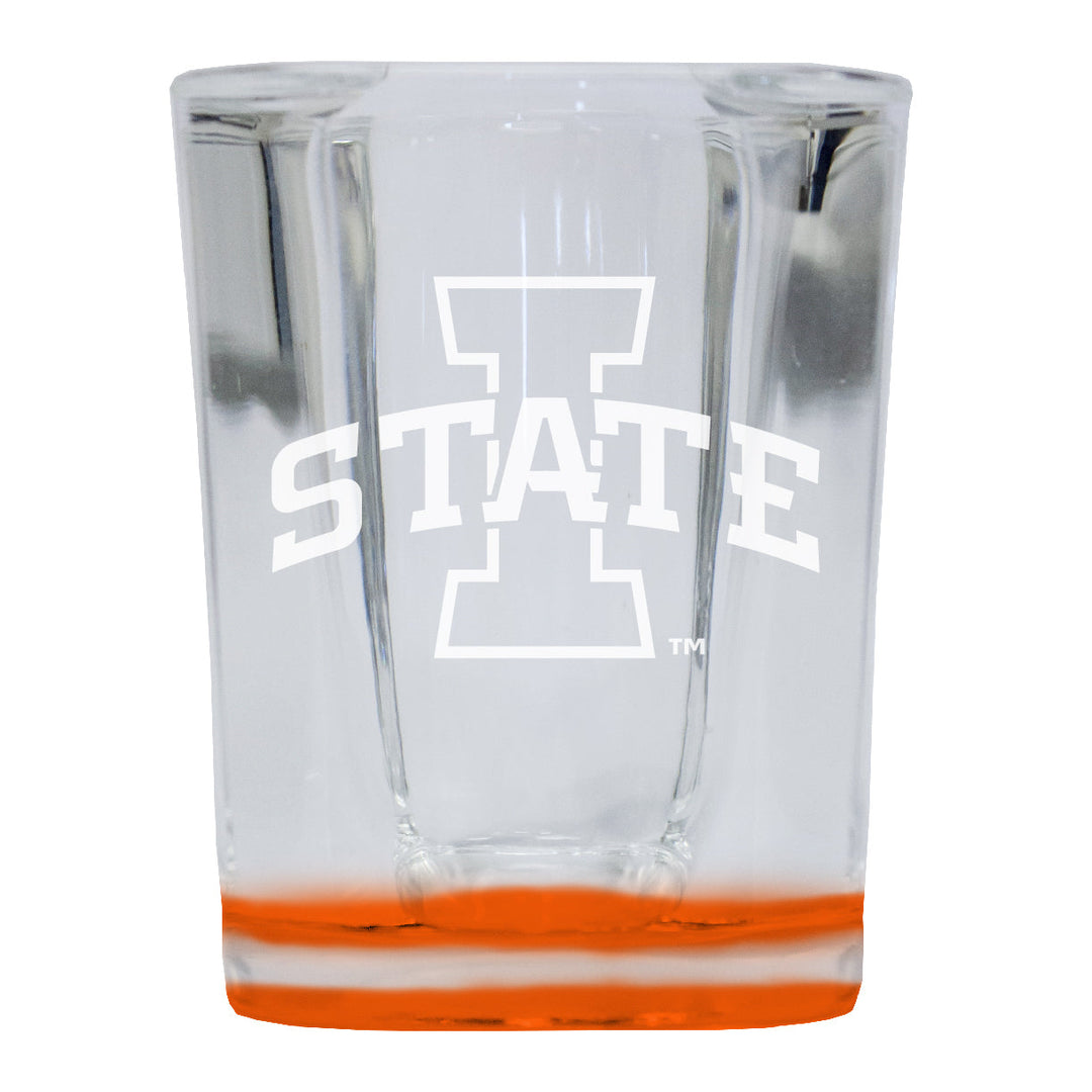 Iowa State Cyclones 2 Ounce Engraved Shot Glass Square Officially Licensed Collegiate Product Image 2