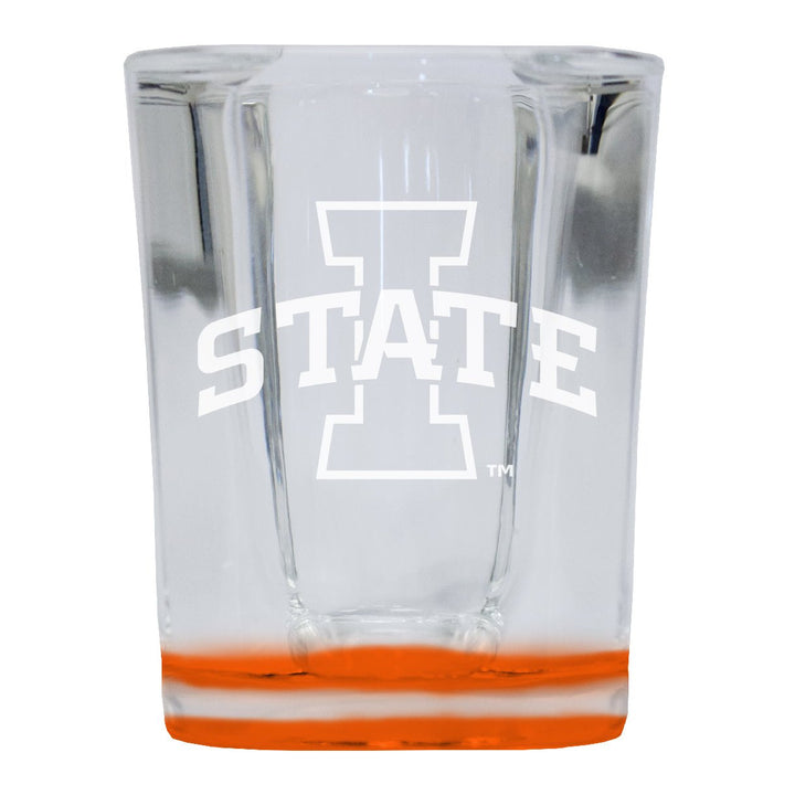 Iowa State Cyclones 2 Ounce Engraved Shot Glass Square Officially Licensed Collegiate Product Image 1