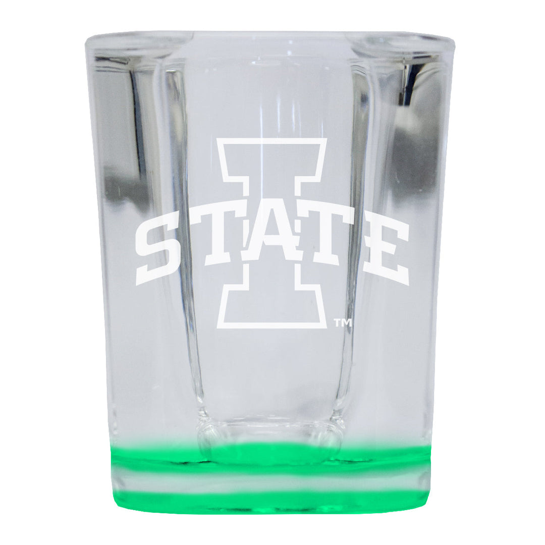 Iowa State Cyclones 2 Ounce Engraved Shot Glass Square Officially Licensed Collegiate Product Image 3