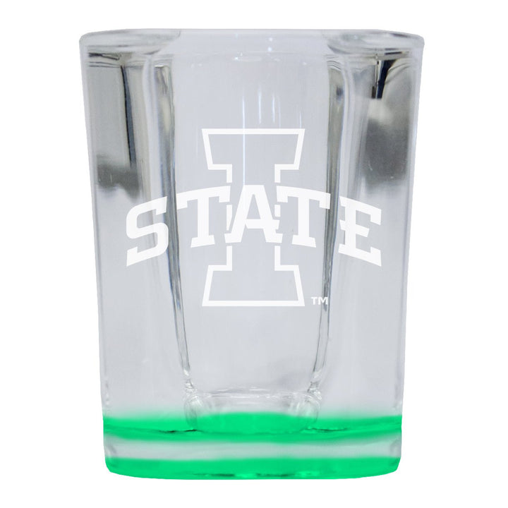 Iowa State Cyclones 2 Ounce Engraved Shot Glass Square Officially Licensed Collegiate Product Image 1