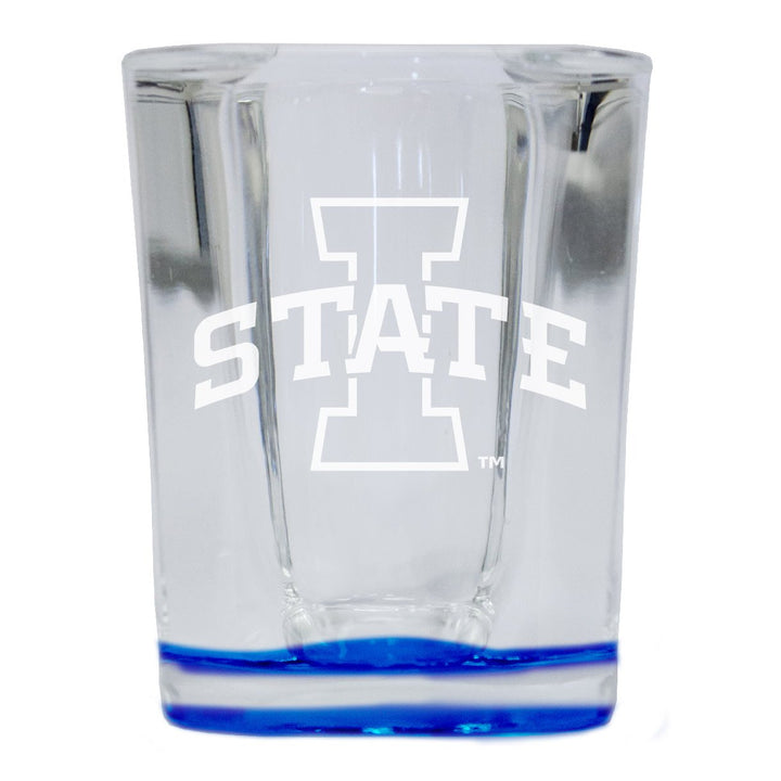 Iowa State Cyclones 2 Ounce Engraved Shot Glass Square Officially Licensed Collegiate Product Image 1