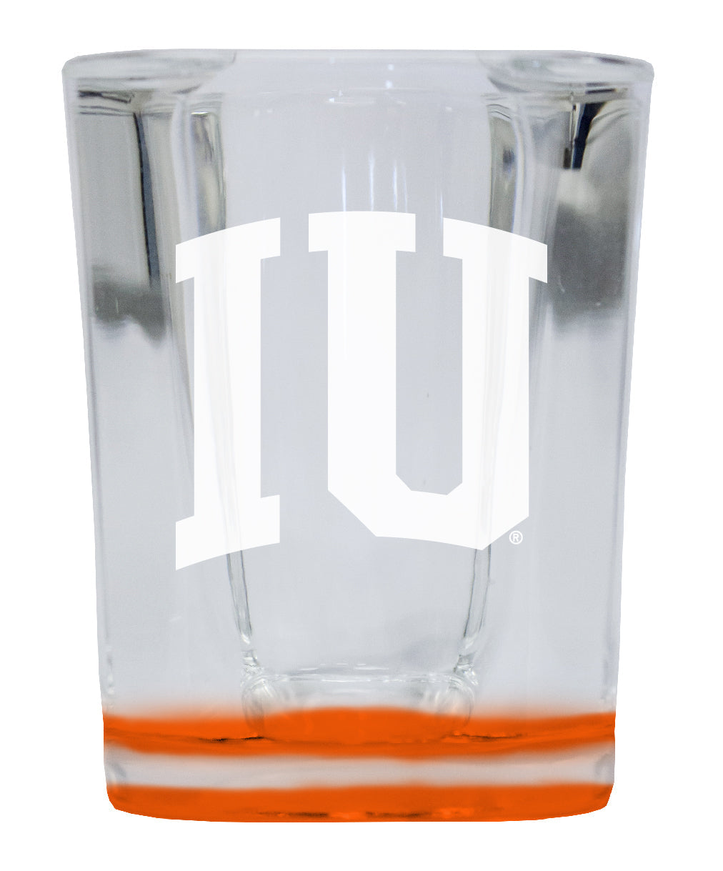 Indiana Hoosiers 2 Ounce Engraved Shot Glass Square Officially Licensed Collegiate Product Image 2