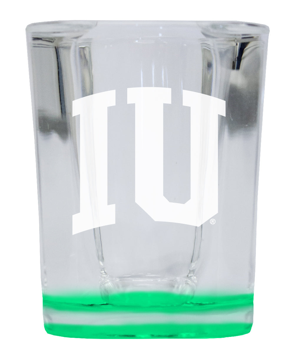 Indiana Hoosiers 2 Ounce Engraved Shot Glass Square Officially Licensed Collegiate Product Image 3