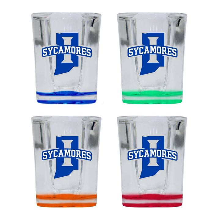 Indiana State University 2 Ounce Shot Glass Square Officially Licensed Collegiate Product Image 1