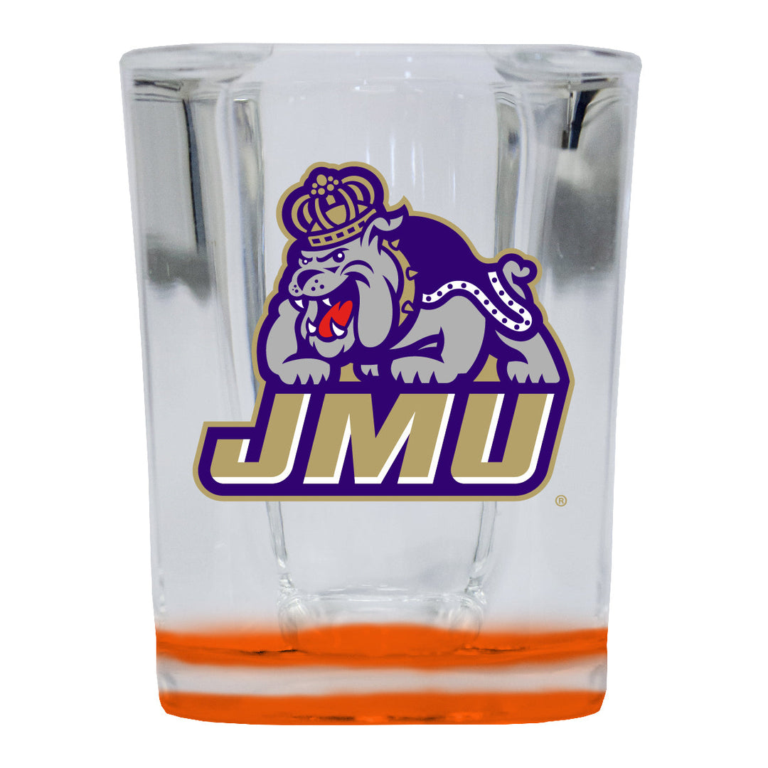 James Madison Dukes 2 Ounce Shot Glass Square Officially Licensed Collegiate Product Image 1