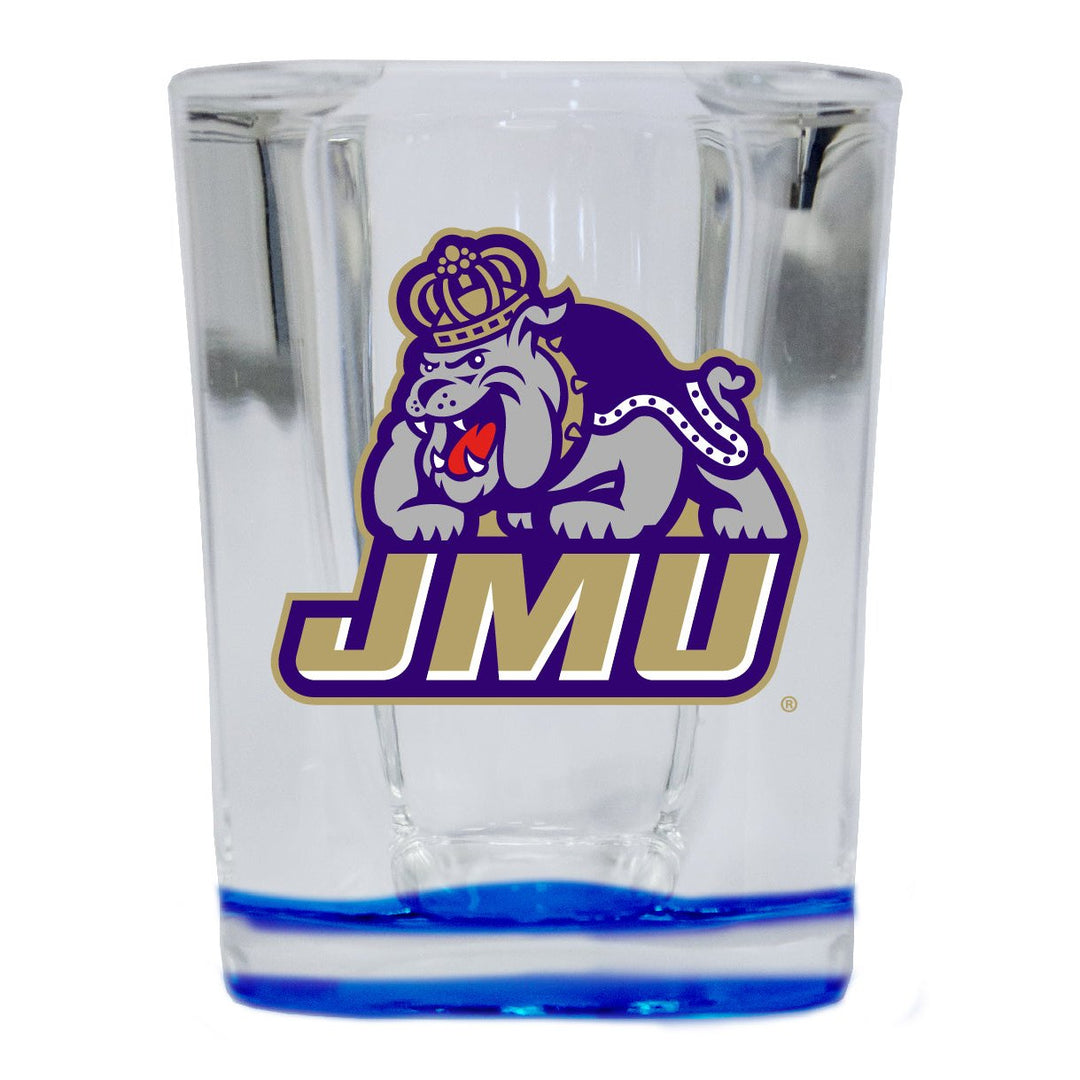 James Madison Dukes 2 Ounce Shot Glass Square Officially Licensed Collegiate Product Image 1