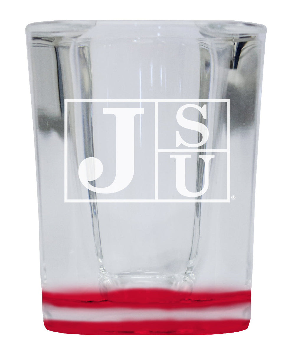 Jackson State University 2 Ounce Engraved Shot Glass Square Officially Licensed Collegiate Product Image 2