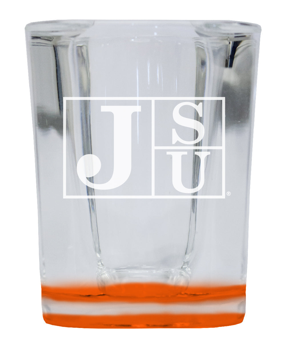 Jackson State University 2 Ounce Engraved Shot Glass Square Officially Licensed Collegiate Product Image 3