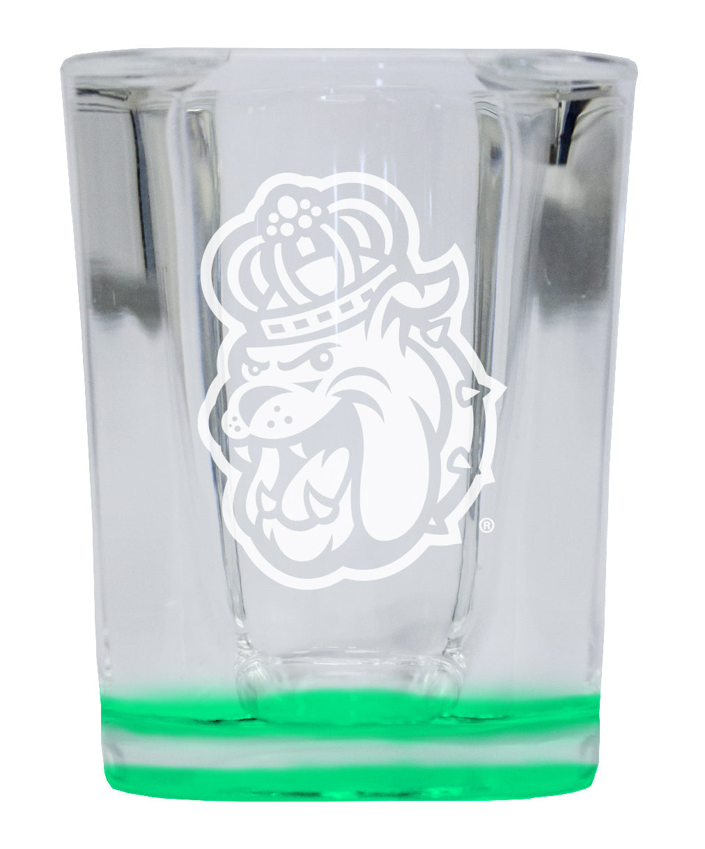 James Madison Dukes 2 Ounce Engraved Shot Glass Square Officially Licensed Collegiate Product Image 3