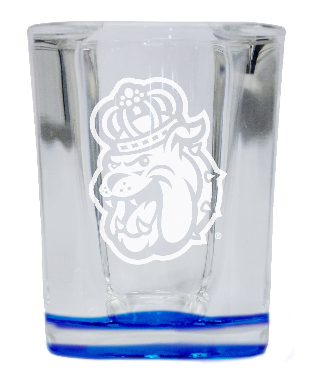 James Madison Dukes 2 Ounce Engraved Shot Glass Square Officially Licensed Collegiate Product Image 1