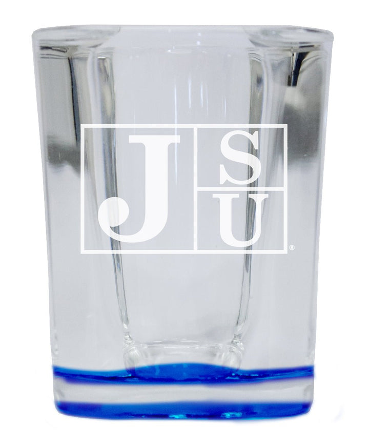 Jackson State University 2 Ounce Engraved Shot Glass Square Officially Licensed Collegiate Product Image 1