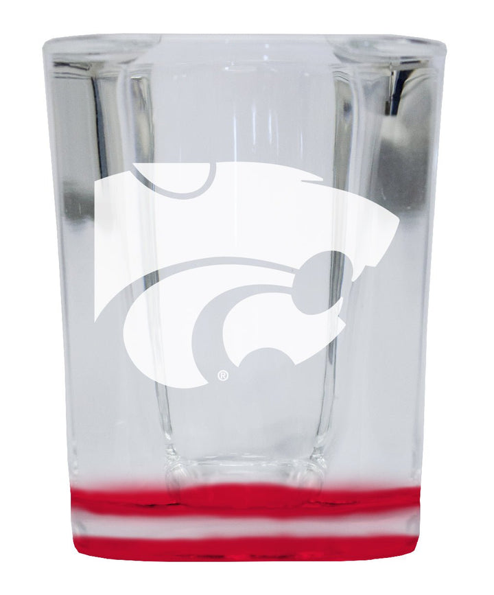 Kansas State Wildcats 2 Ounce Engraved Shot Glass Square Officially Licensed Collegiate Product Image 2