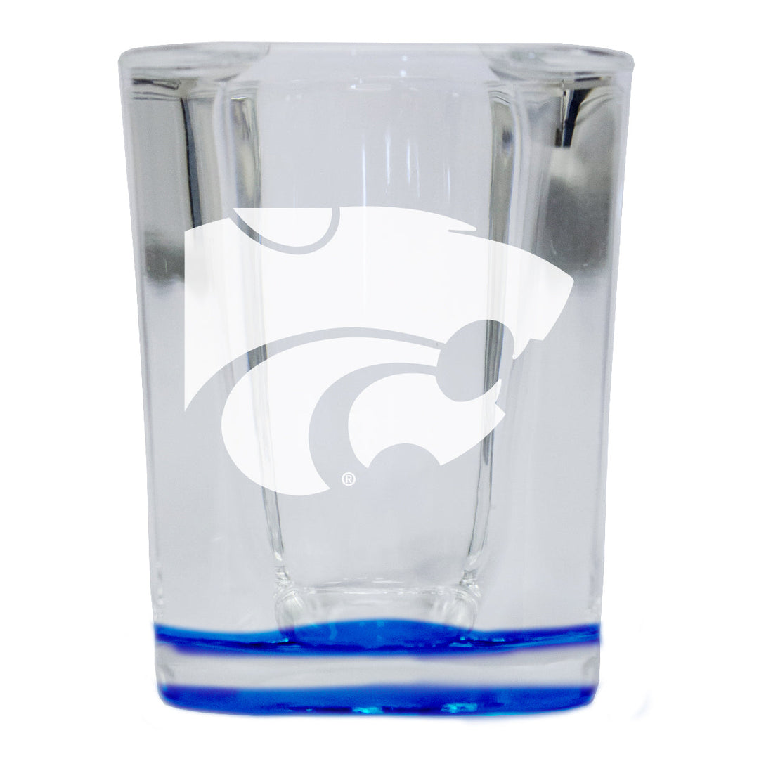 Kansas State Wildcats 2 Ounce Engraved Shot Glass Square Officially Licensed Collegiate Product Image 4