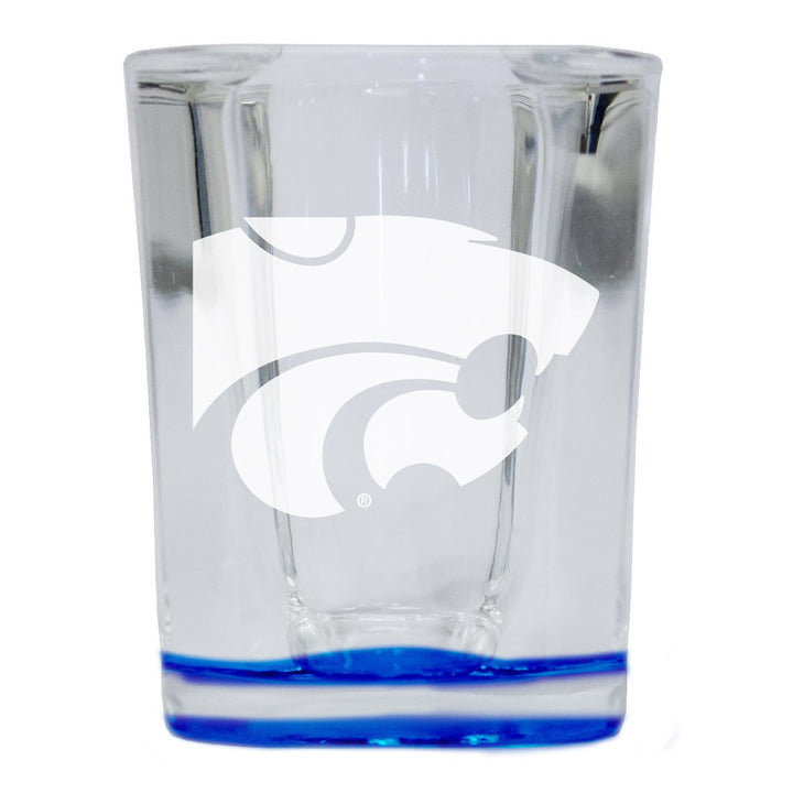 Kansas State Wildcats 2 Ounce Engraved Shot Glass Square Officially Licensed Collegiate Product Image 1