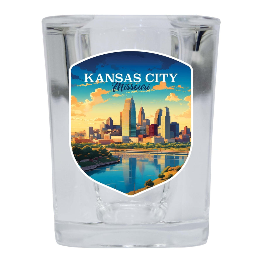 Kansas City Missouri Design A Souvenir 2 Ounce Shot Glass Square Image 1