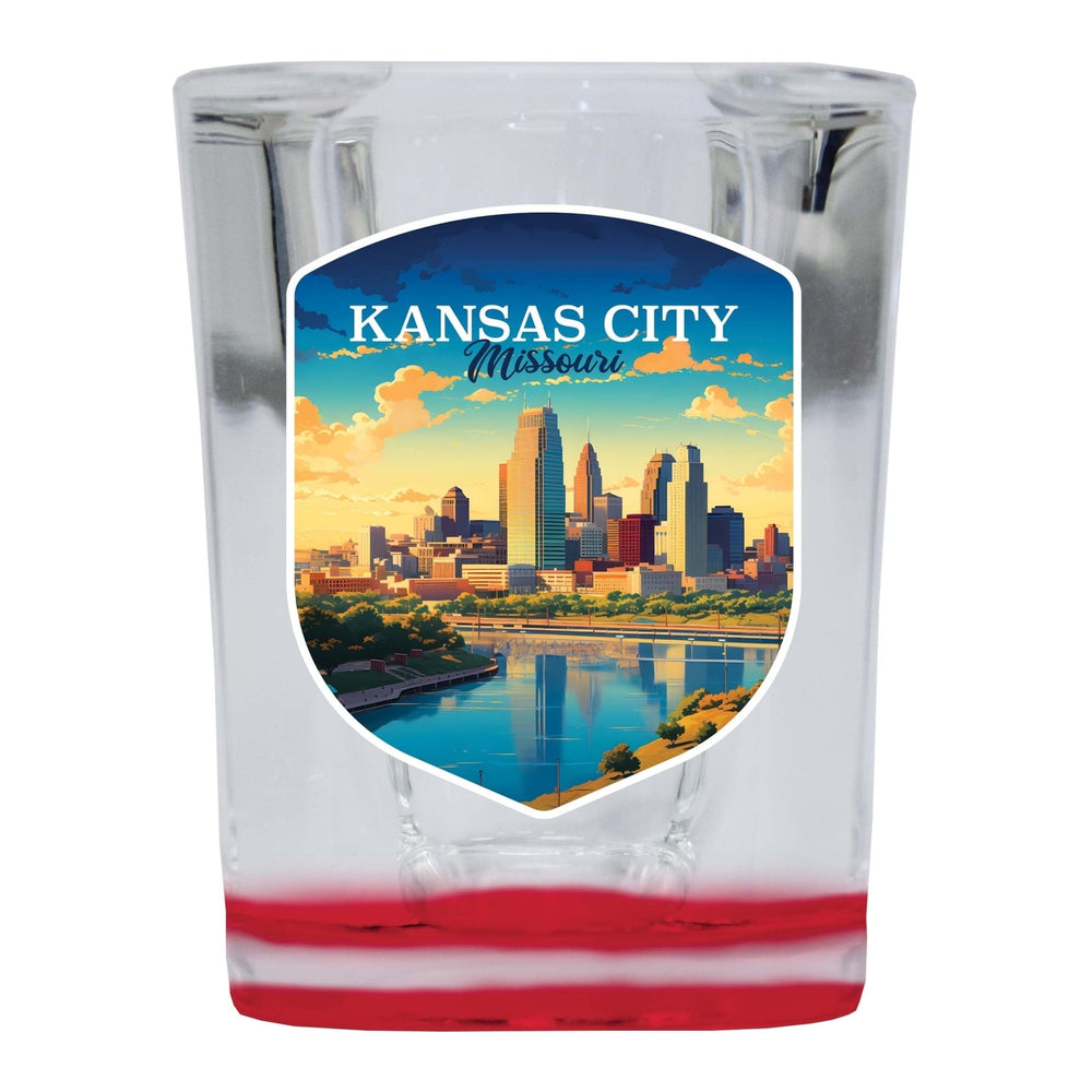 Kansas City Missouri Design A Souvenir 2 Ounce Shot Glass Square Image 2