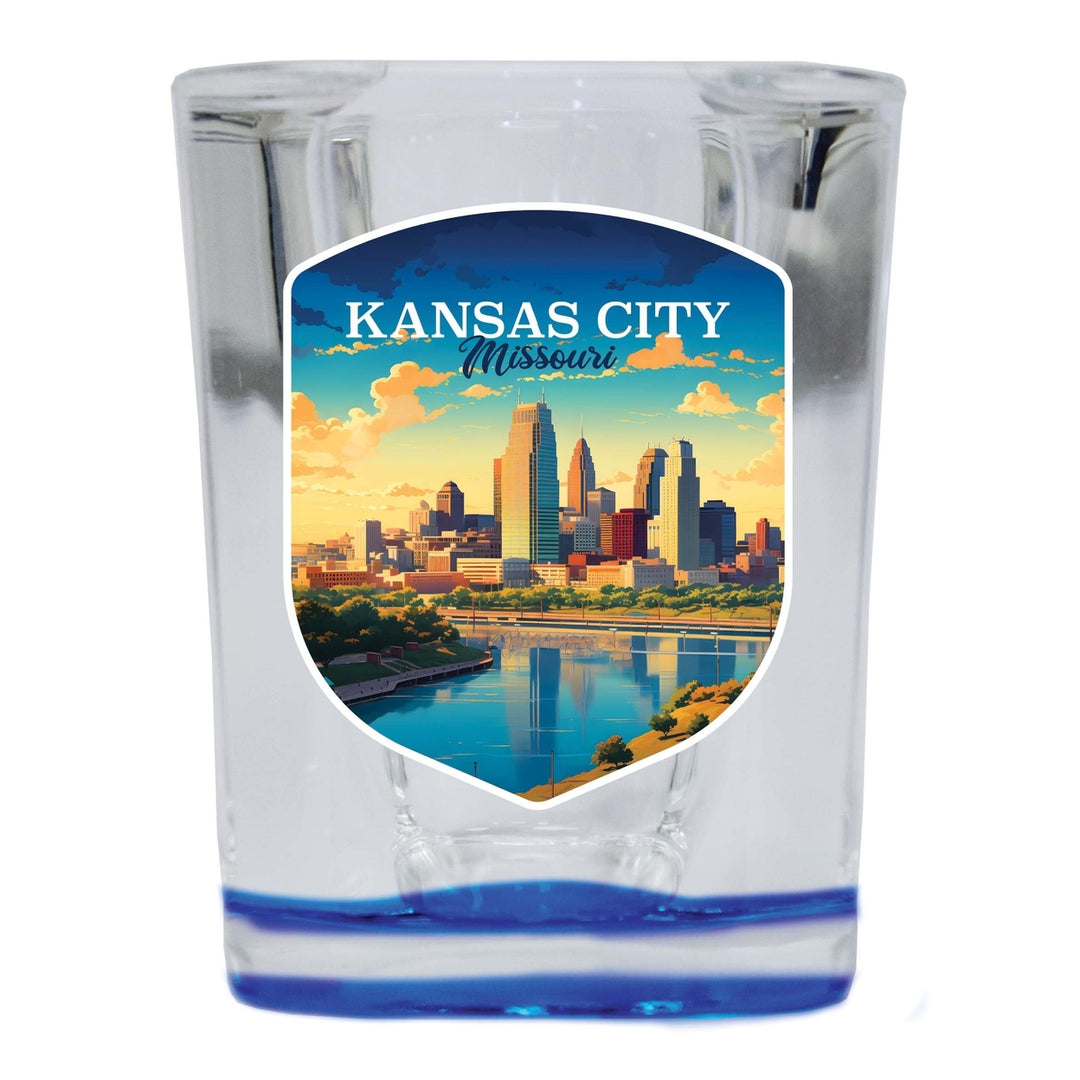 Kansas City Missouri Design A Souvenir 2 Ounce Shot Glass Square Image 3