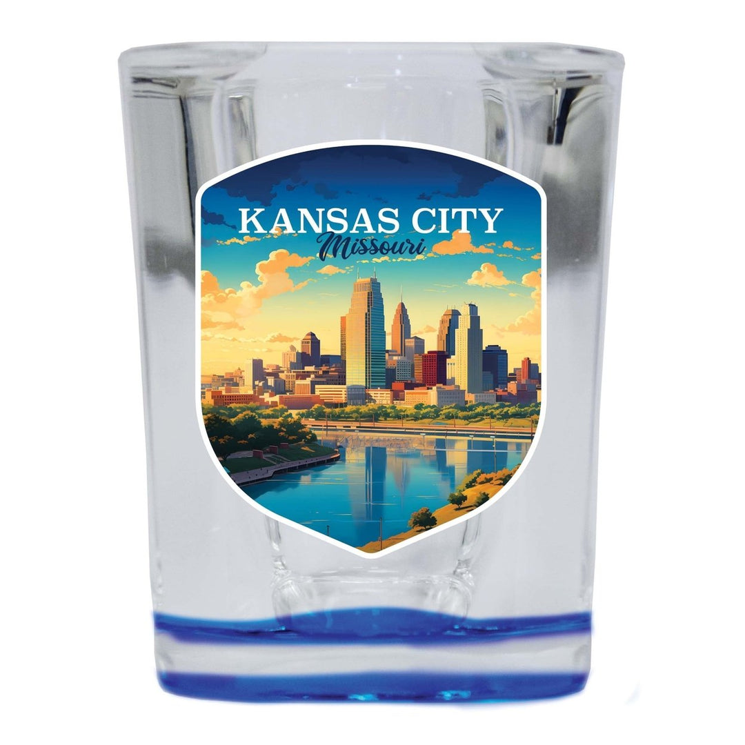 Kansas City Missouri Design A Souvenir 2 Ounce Shot Glass Square Image 1