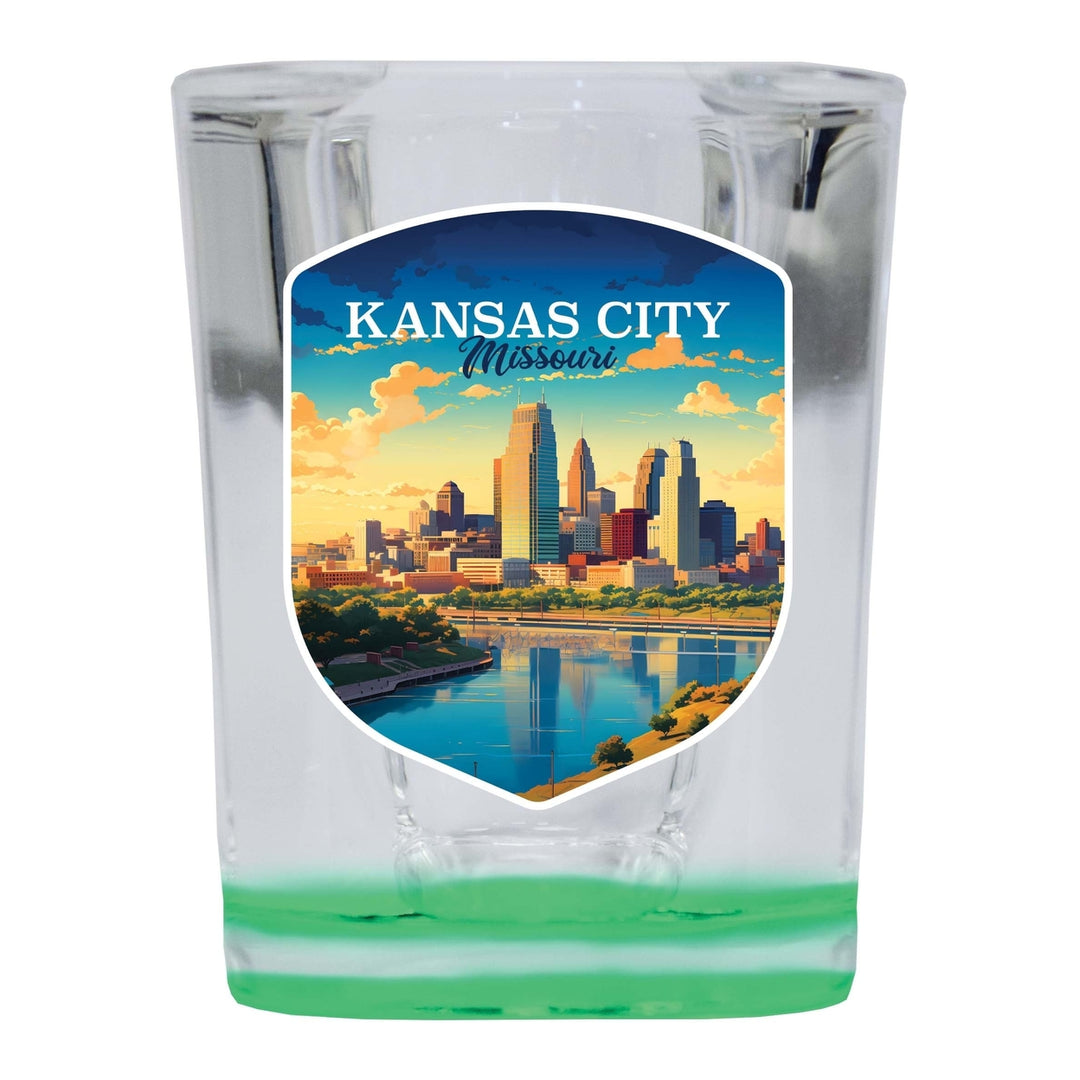 Kansas City Missouri Design A Souvenir 2 Ounce Shot Glass Square Image 4