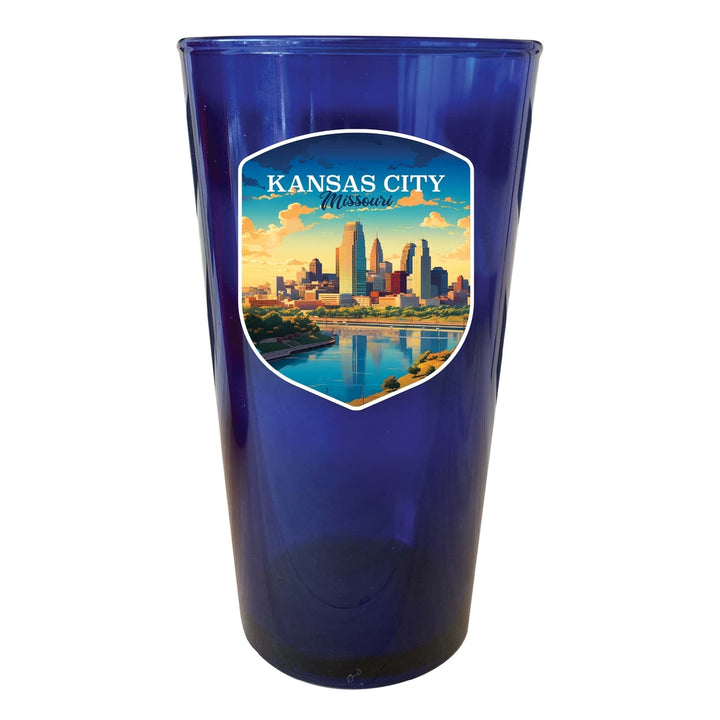 Kansas City Missouri Design A Souvenir Plastic 16 oz pint Image 1