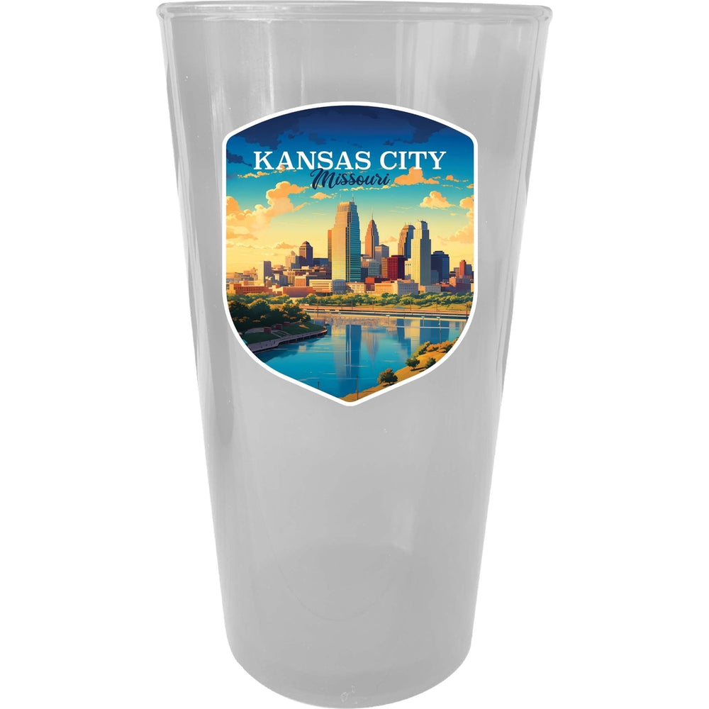 Kansas City Missouri Design A Souvenir Plastic 16 oz pint Image 2