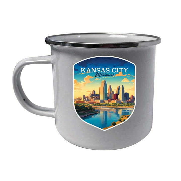 Kansas City Missouri Design A Souvenir Tin Camper Coffee Mug Image 1