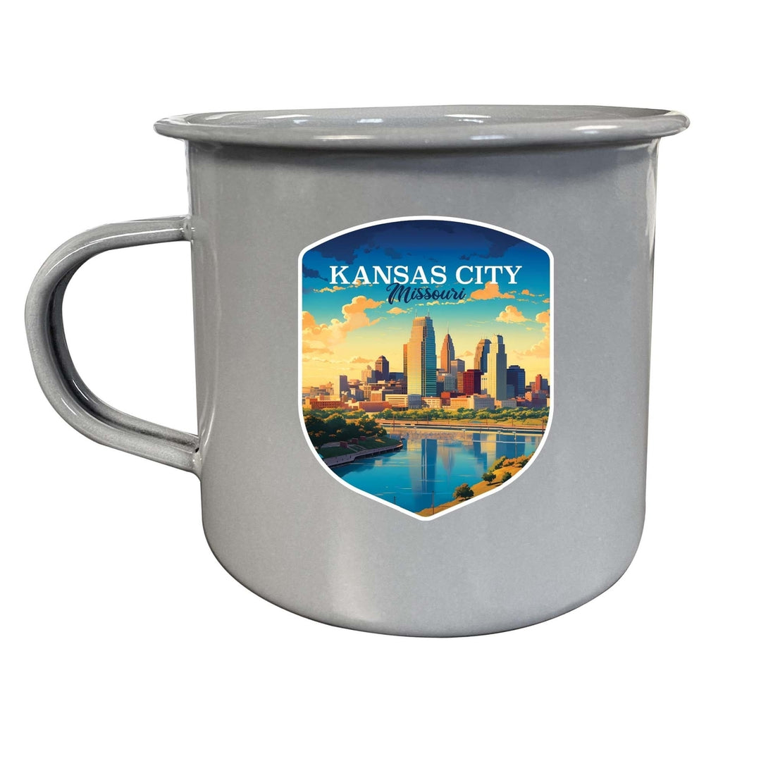 Kansas City Missouri Design A Souvenir Tin Camper Coffee Mug Image 2