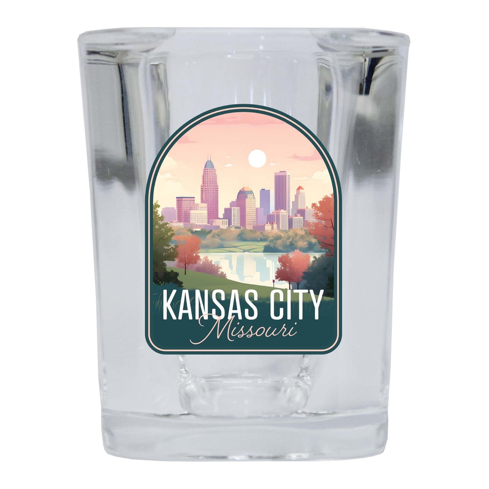 Kansas City Missouri Design B Souvenir 2 Ounce Shot Glass Square Image 2