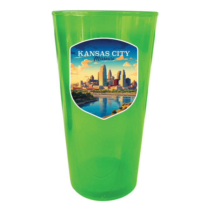 Kansas City Missouri Design A Souvenir Plastic 16 oz pint Image 4