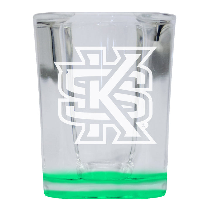 Kennesaw State University 2 Ounce Engraved Shot Glass Square Officially Licensed Collegiate Product Image 3