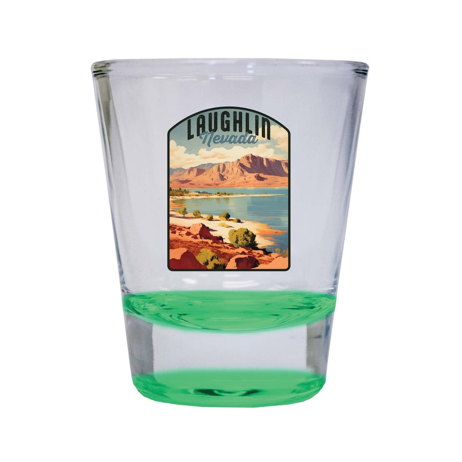 Laughlin Nevada Design B Souvenir 2 Ounce Shot Glass Round Image 1