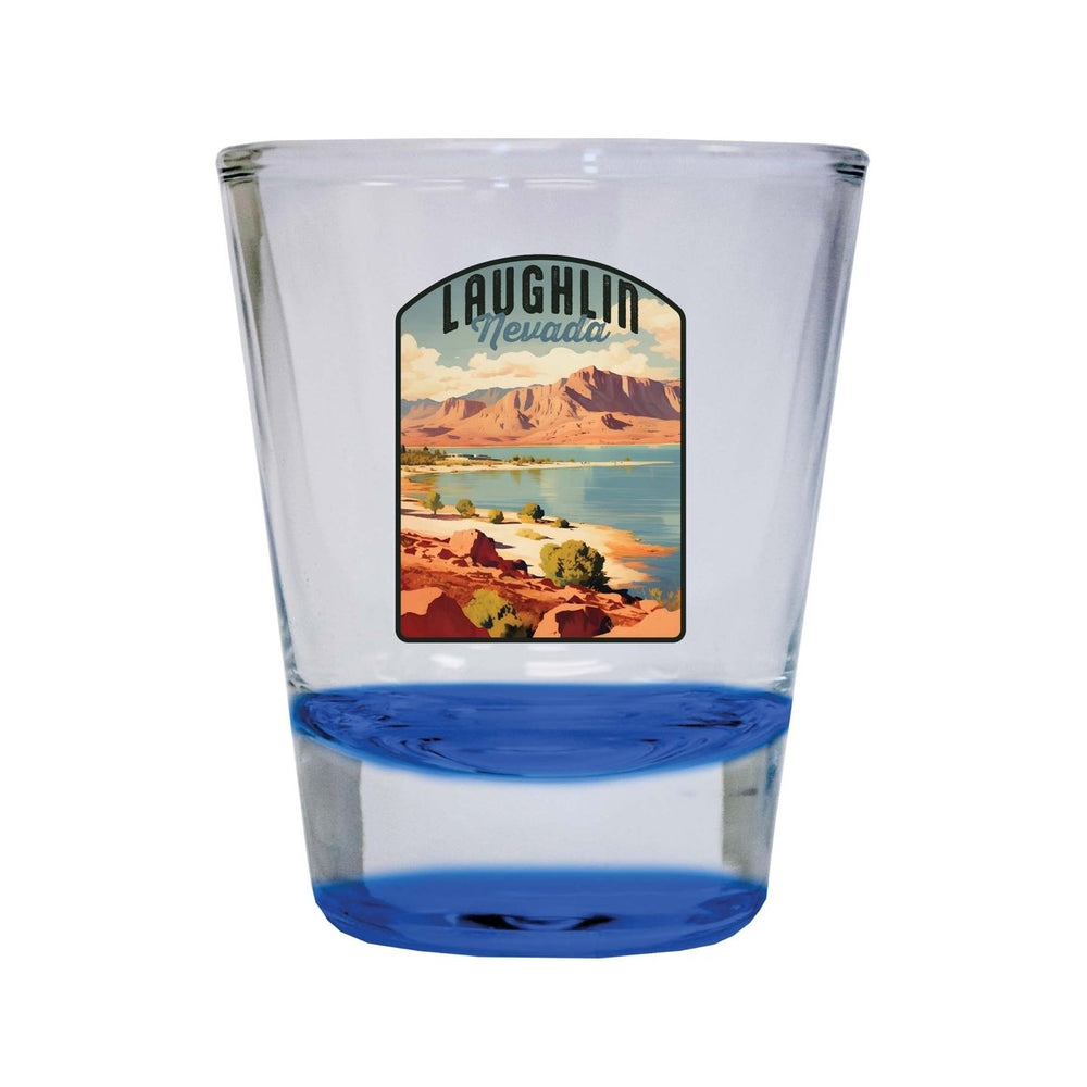 Laughlin Nevada Design B Souvenir 2 Ounce Shot Glass Round Image 2