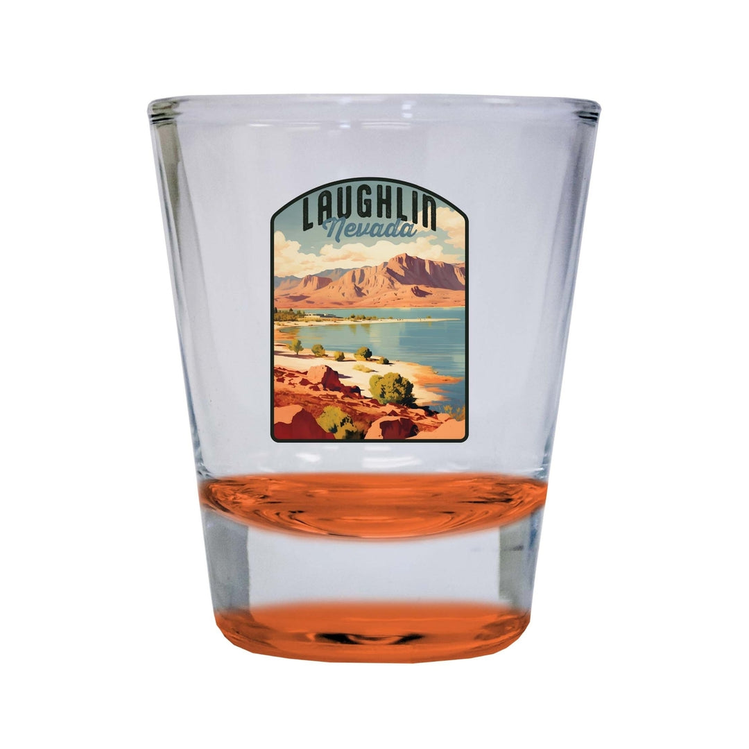 Laughlin Nevada Design B Souvenir 2 Ounce Shot Glass Round Image 3