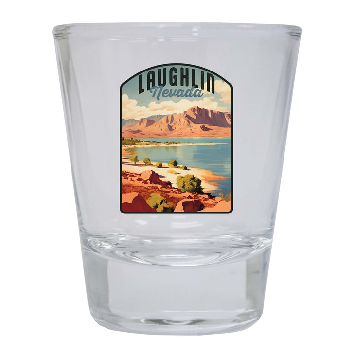 Laughlin Nevada Design B Souvenir 2 Ounce Shot Glass Round Image 4