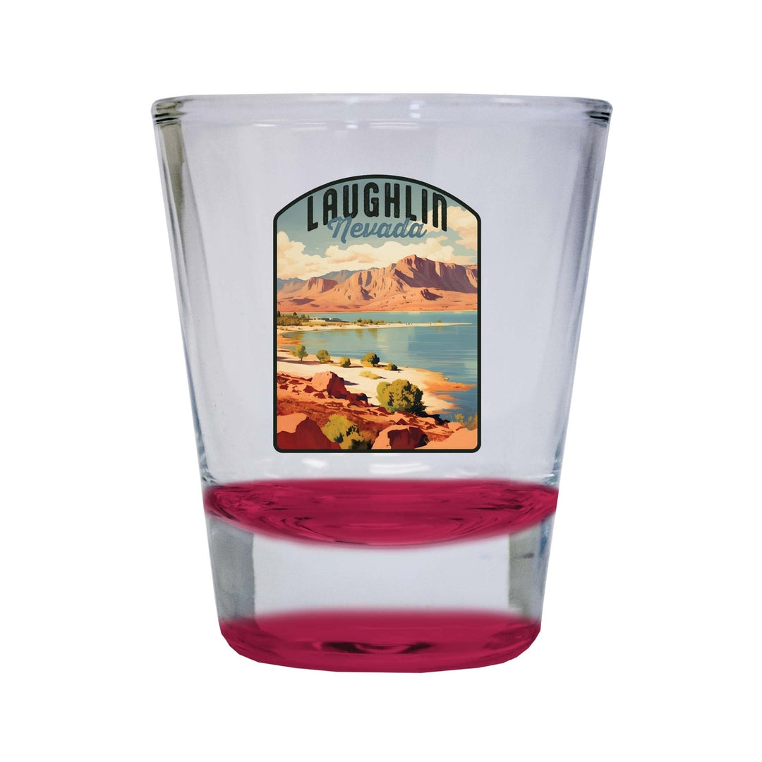 Laughlin Nevada Design B Souvenir 2 Ounce Shot Glass Round Image 4