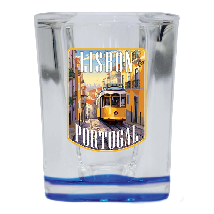 Lisbon Portugal Design A Souvenir 2 Ounce Shot Glass Square Image 1