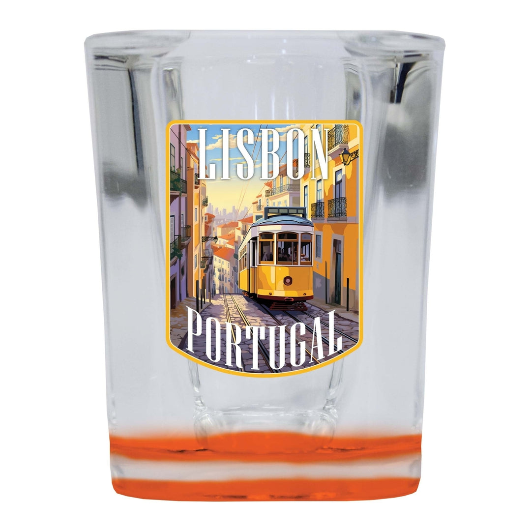 Lisbon Portugal Design A Souvenir 2 Ounce Shot Glass Square Image 3