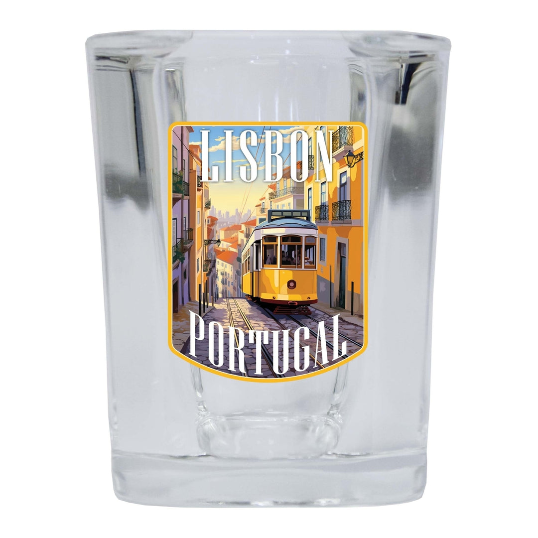 Lisbon Portugal Design A Souvenir 2 Ounce Shot Glass Square Image 4