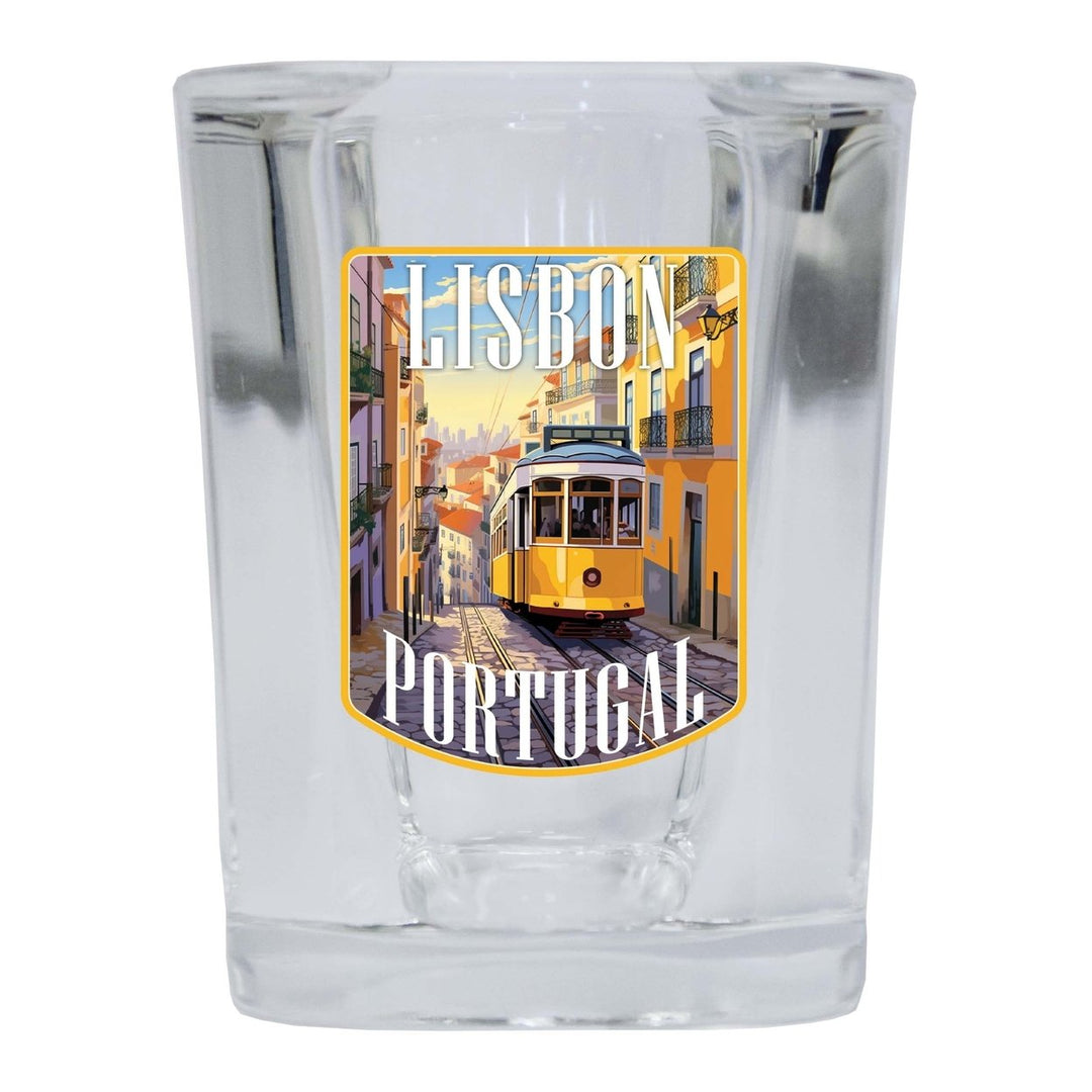 Lisbon Portugal Design A Souvenir 2 Ounce Shot Glass Square Image 1