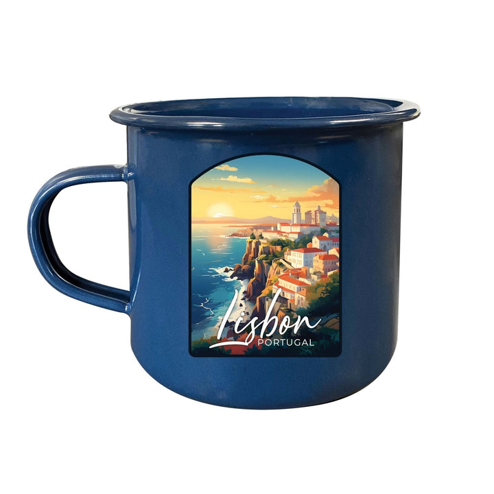 Lisbon Portugal Design B Souvenir Tin Camper Coffee Mug Image 2