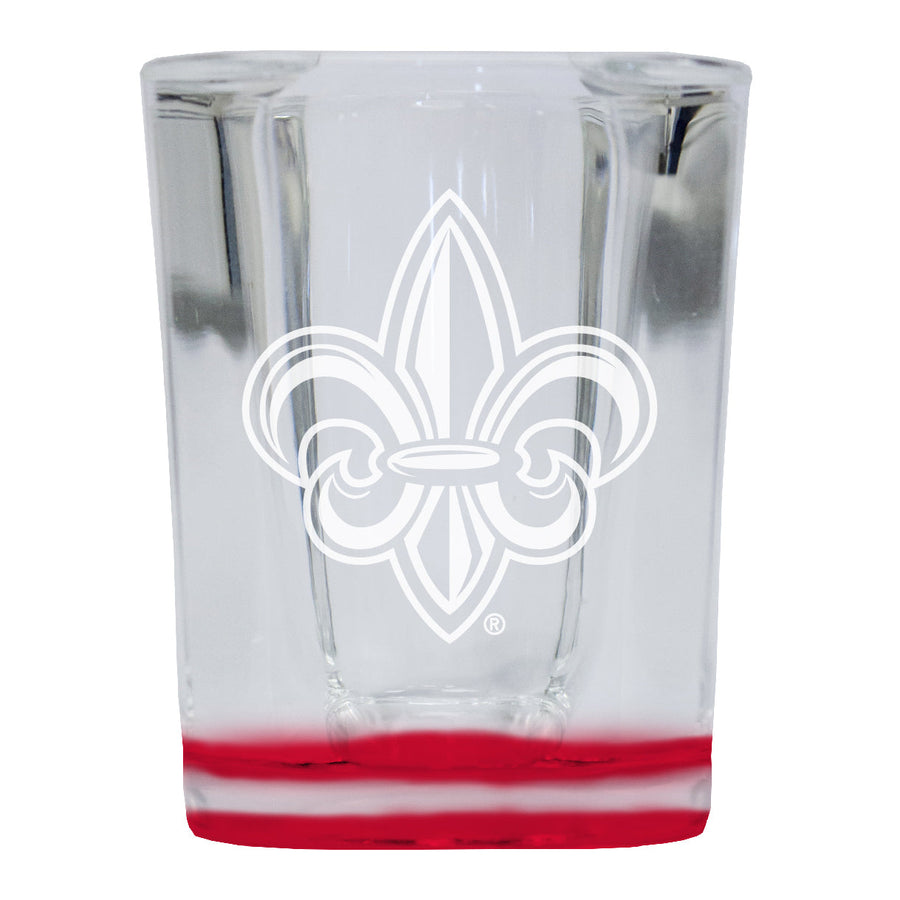 Louisiana at Lafayette Ragin Cajuns 2 Ounce Engraved Shot Glass Square Officially Licensed Collegiate Product Image 1